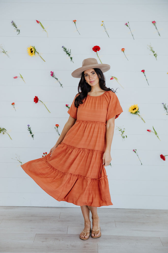 The Serena Maxi Dress in Paprika