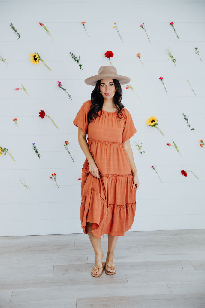 The Serena Maxi Dress in Paprika