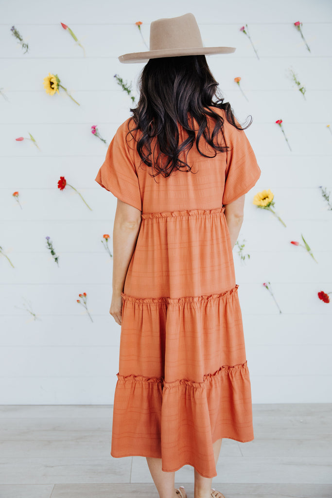 The Serena Maxi Dress in Paprika