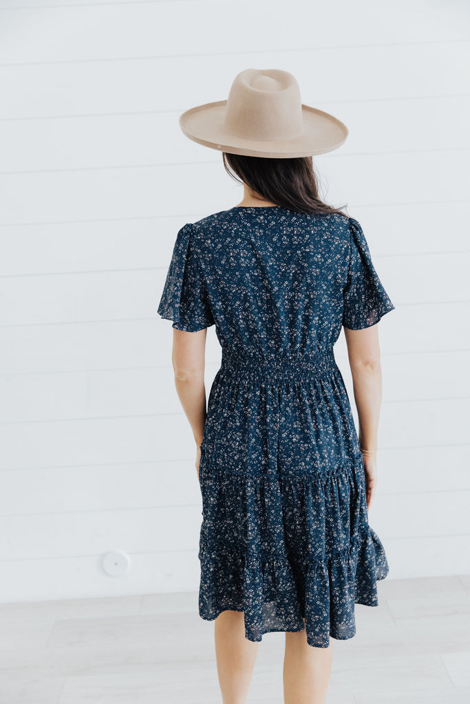 The Jemma Midi Dress in True Blue