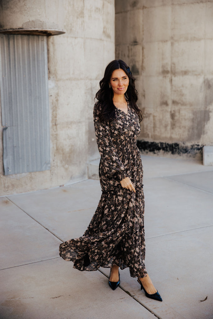 The Jacey Maxi Dress in Midnight Symphony