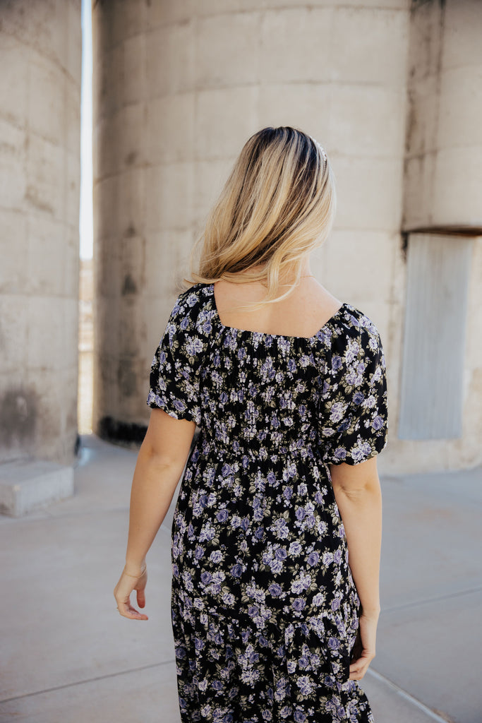 The Indy Midi Dress in Shadowy Azure