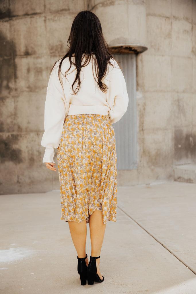 The Dolly Midi Skirt in Honeycomb