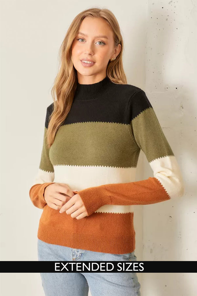 The Katrina Color block Sweater in Multi