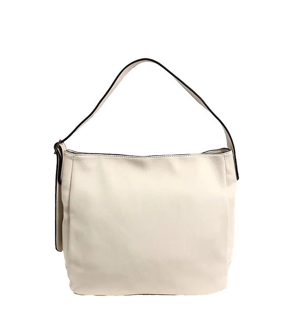 Soft Slouchy Drape Tote Temple Bag in Beige