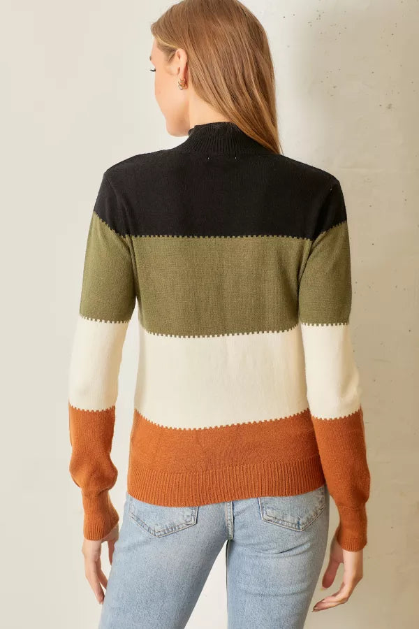 The Katrina Color block Sweater in Multi