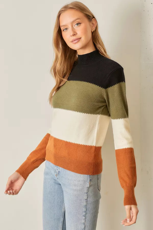 The Katrina Color block Sweater in Multi