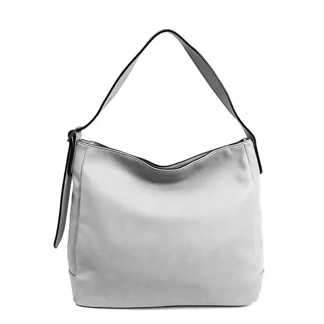 Soft Slouchy Drape Tote Temple Bag in Grey