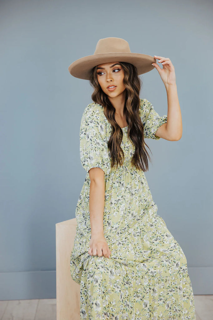 The Indy Maxi Dress in Lime Lottie