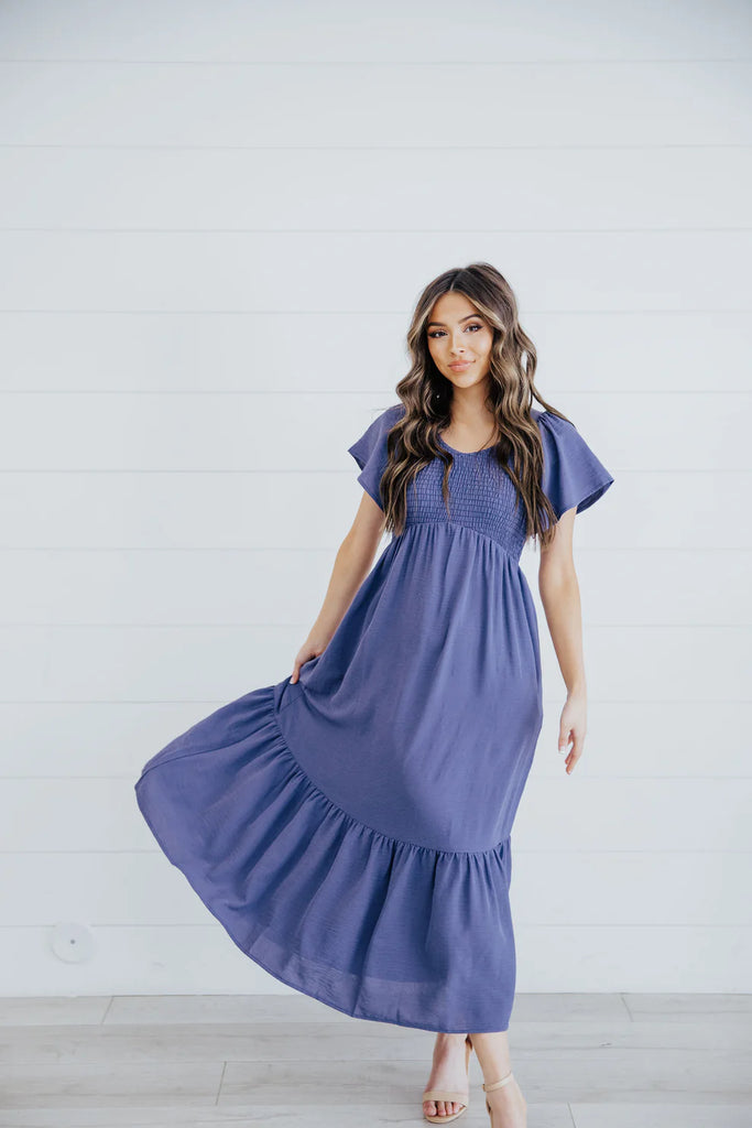 The Kendall Maxi Dress in Cobalt Blue