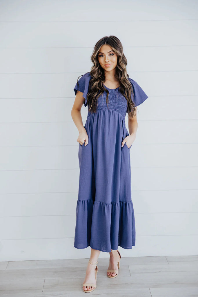 The Kendall Maxi Dress in Cobalt Blue