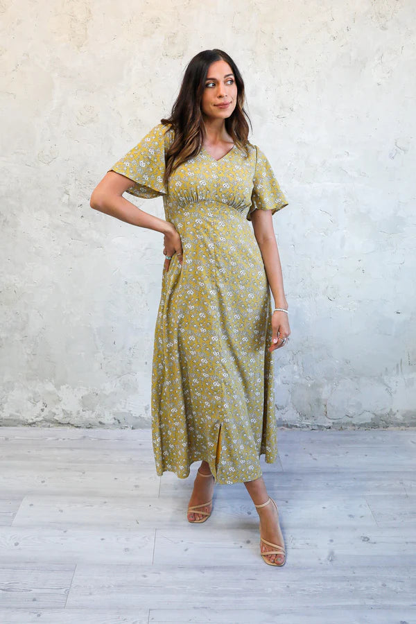 The Rhodes Maxi Dress in Dandelion