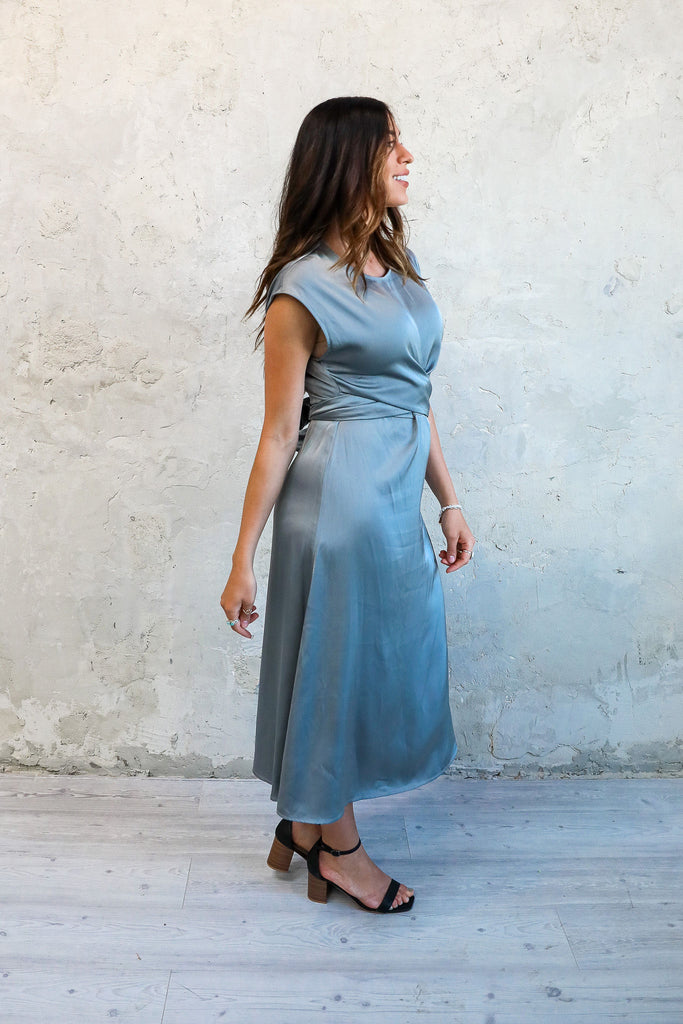 The Royce Maxi Dress in Moonlight Blue