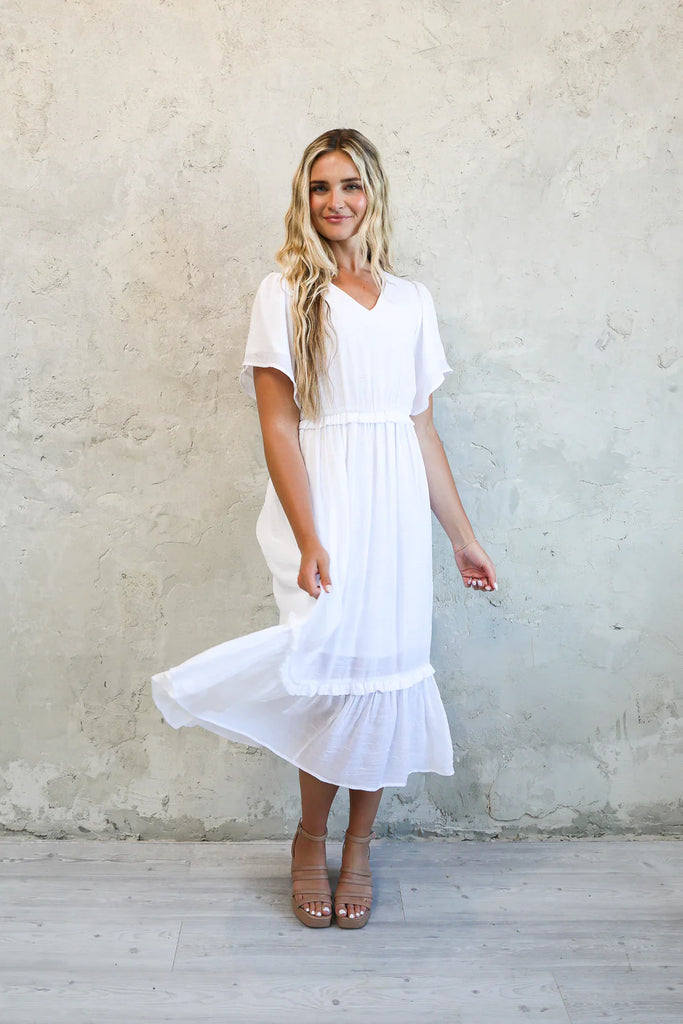 The Tess Maxi Dress in White