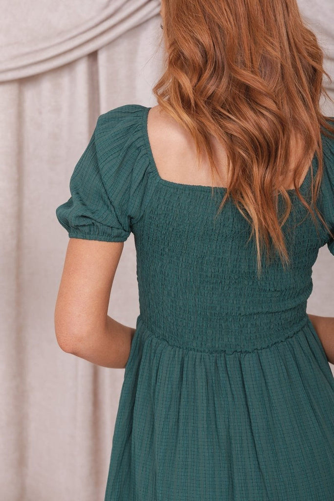 The Lennon Midi Dress in Alpine Green