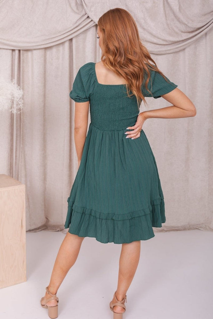 The Lennon Midi Dress in Alpine Green