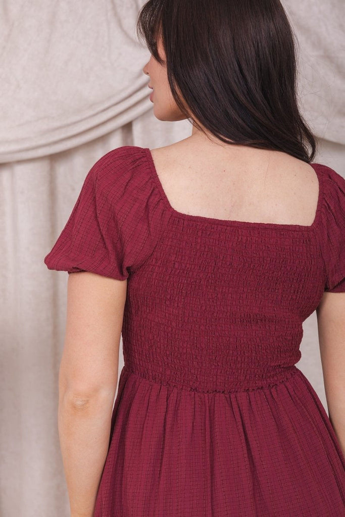 The Lennon Midi Dress in Pomegranate