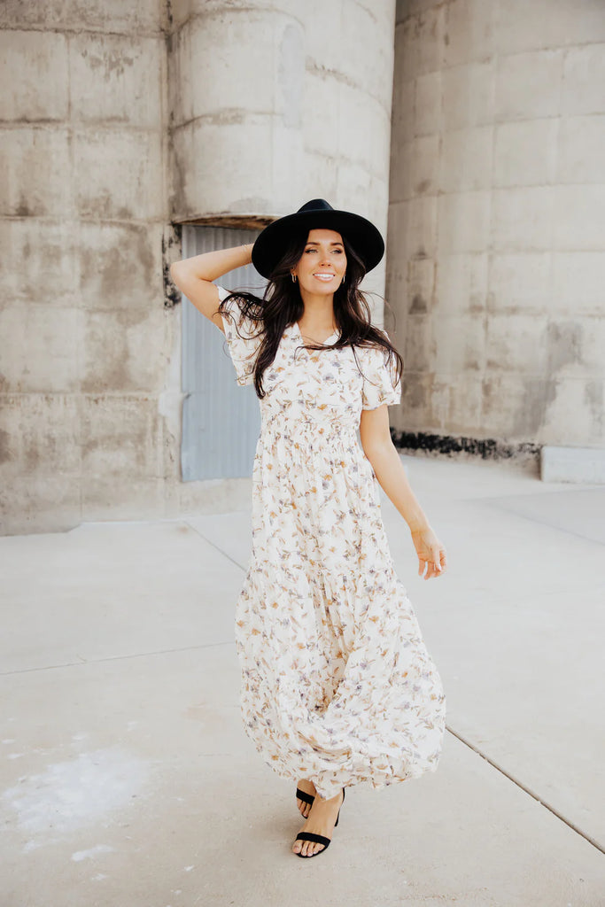 The Eden Maxi Dress in Vanilla Mist