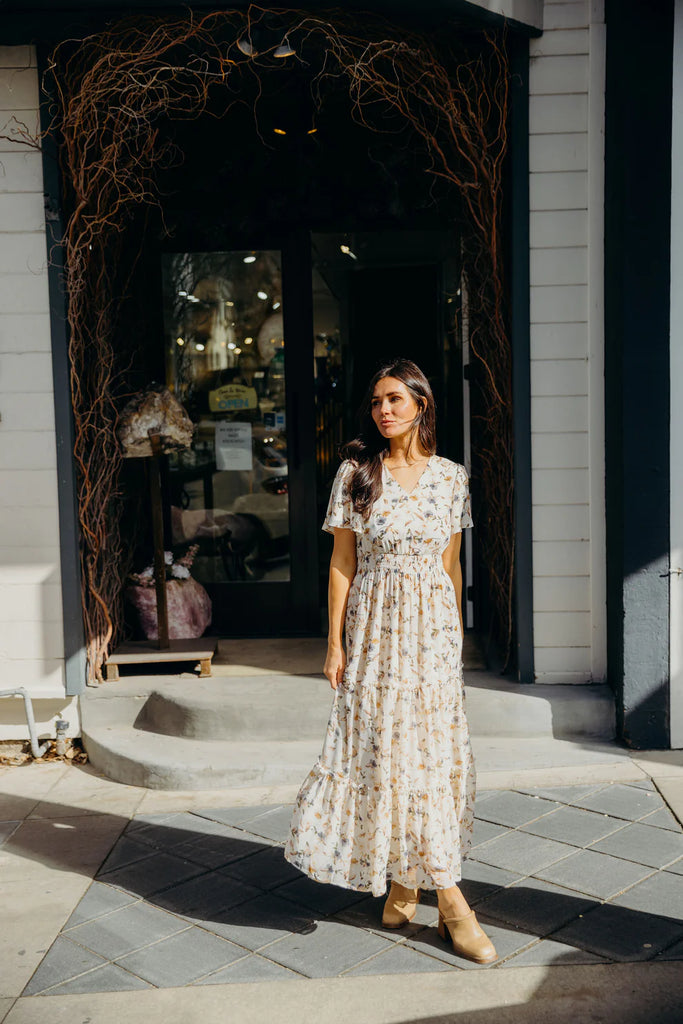 The Eden Maxi Dress in Vanilla Mist