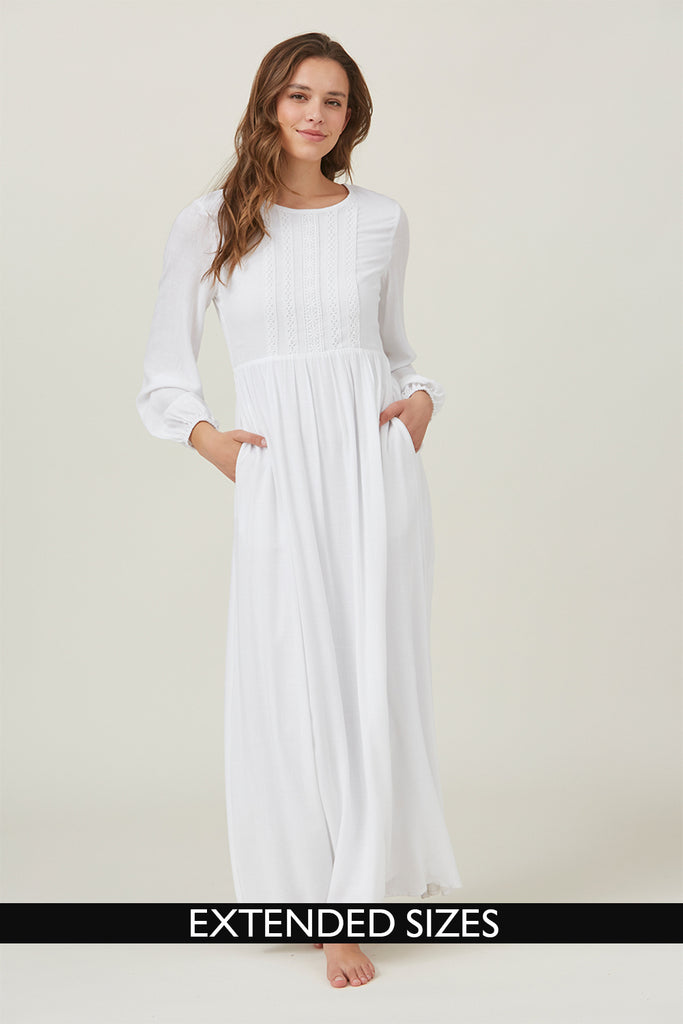 The May Lace Trim Temple Dress