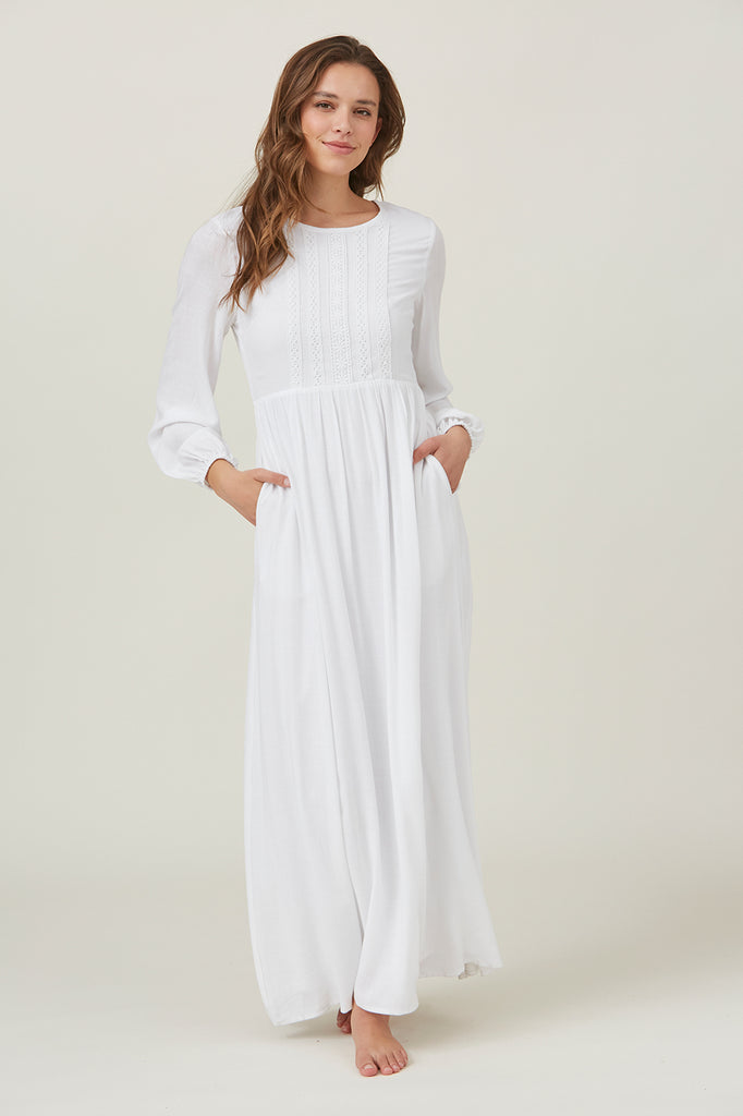 The May Lace Trim Temple Dress