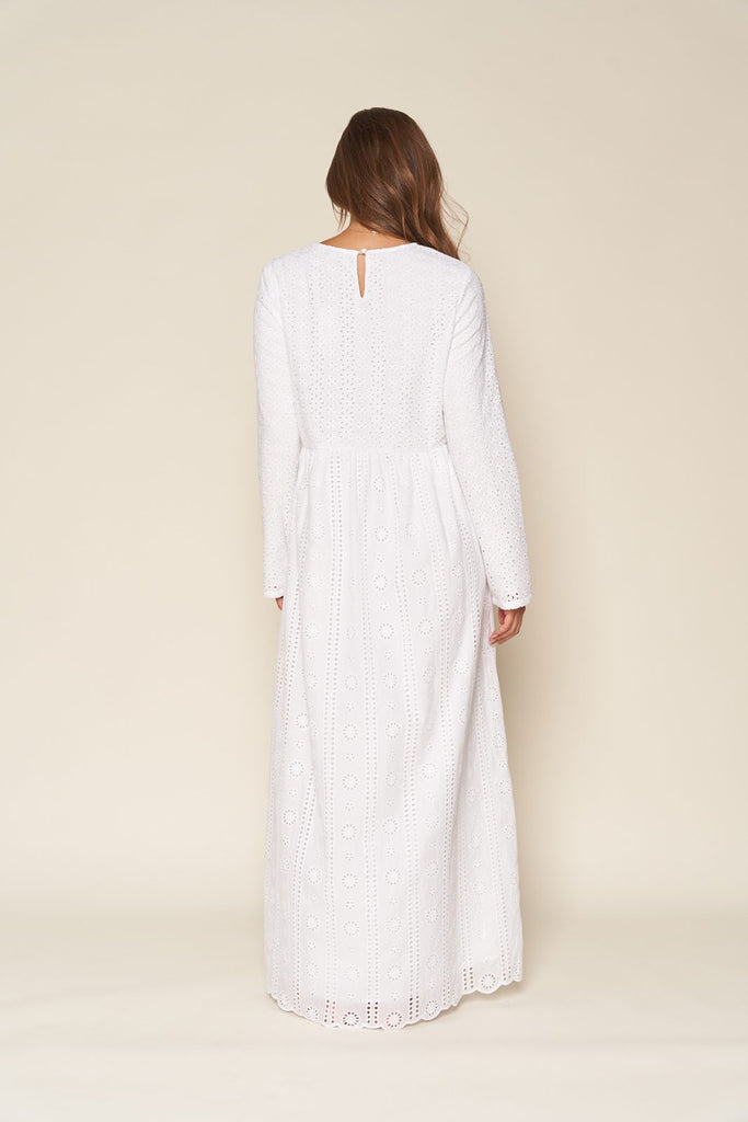 The Ruth Eyelet Temple Dress